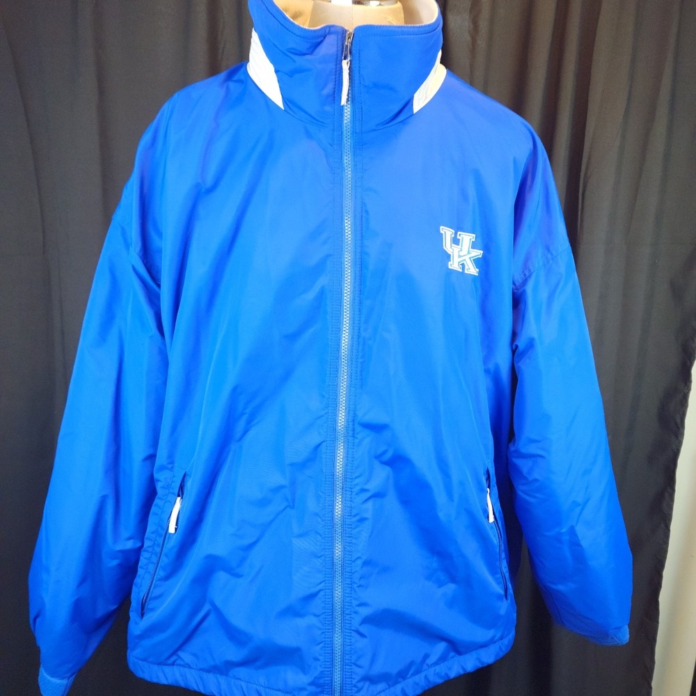 Columbia Kentucky Wildcats Jacket Mens  XXL‎ Fleece Lined Full Zip Winter Blue